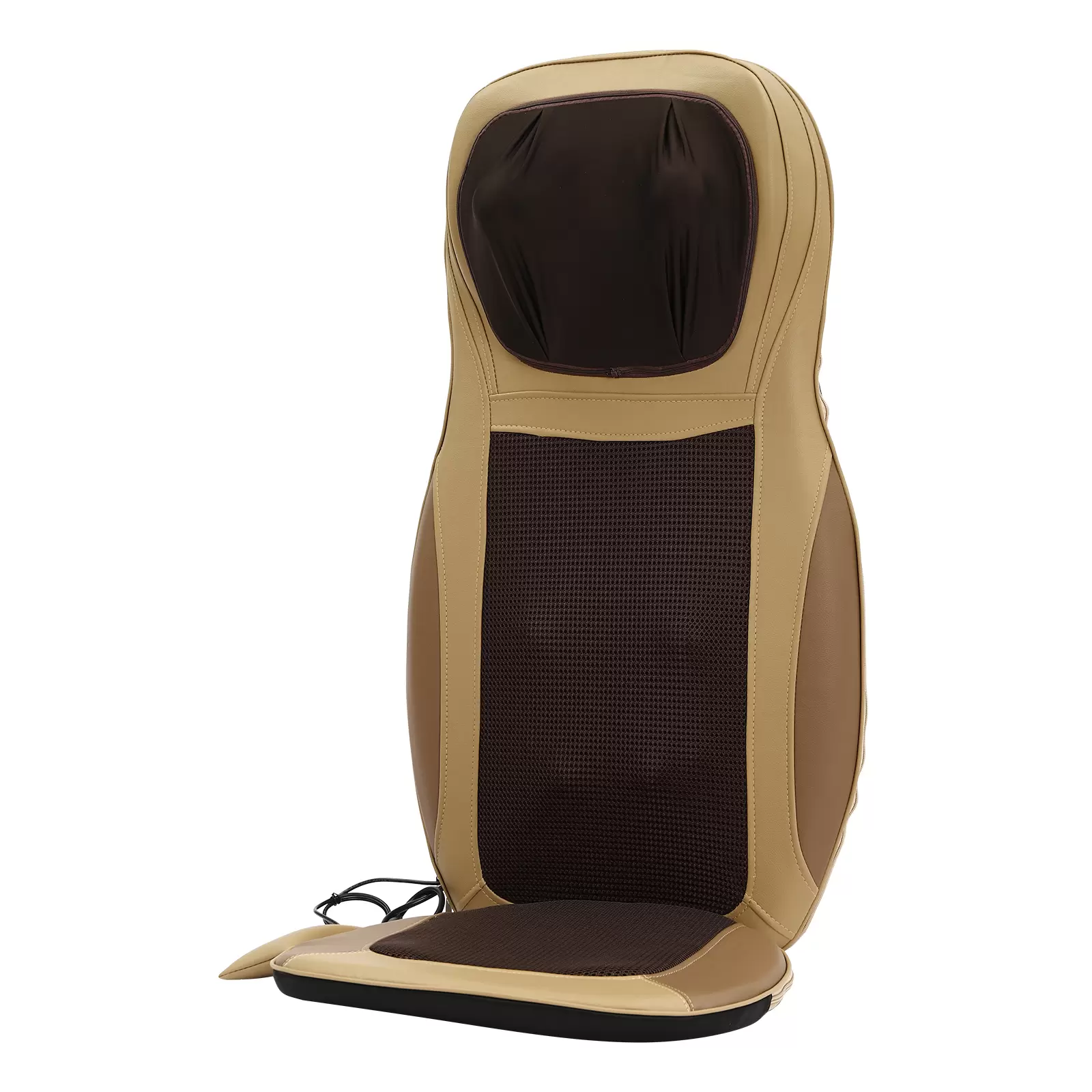 Massage Seat Cover for Armchairs with Heat Function Vibration Function Massage Mat Massage Cushion for Leaning On for Neck Back Color Beige